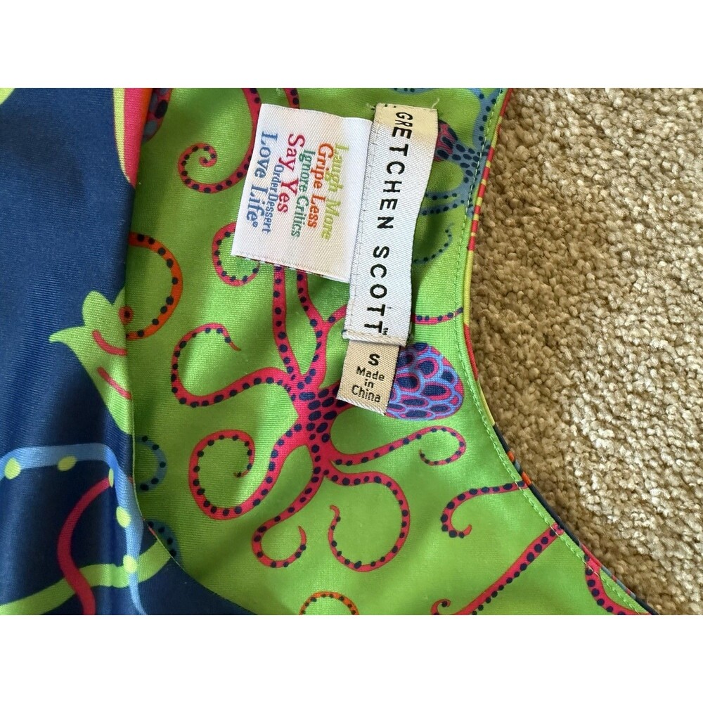 Gretchen Scott Dress Size Small Vibrant Colors Nautical Beach Ocean - Picture 10 of 10
